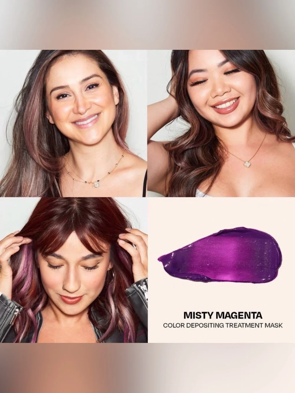 Overtone Misty Magenta Semi Permanent Hair Mask Color